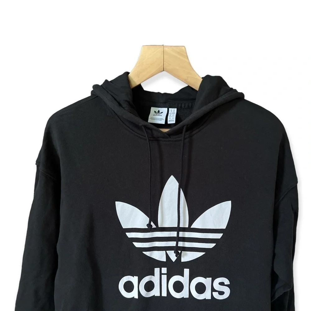 Adidas Originals Trefoil Black Hoodie Sweatshirt, Men’s Size Medium
